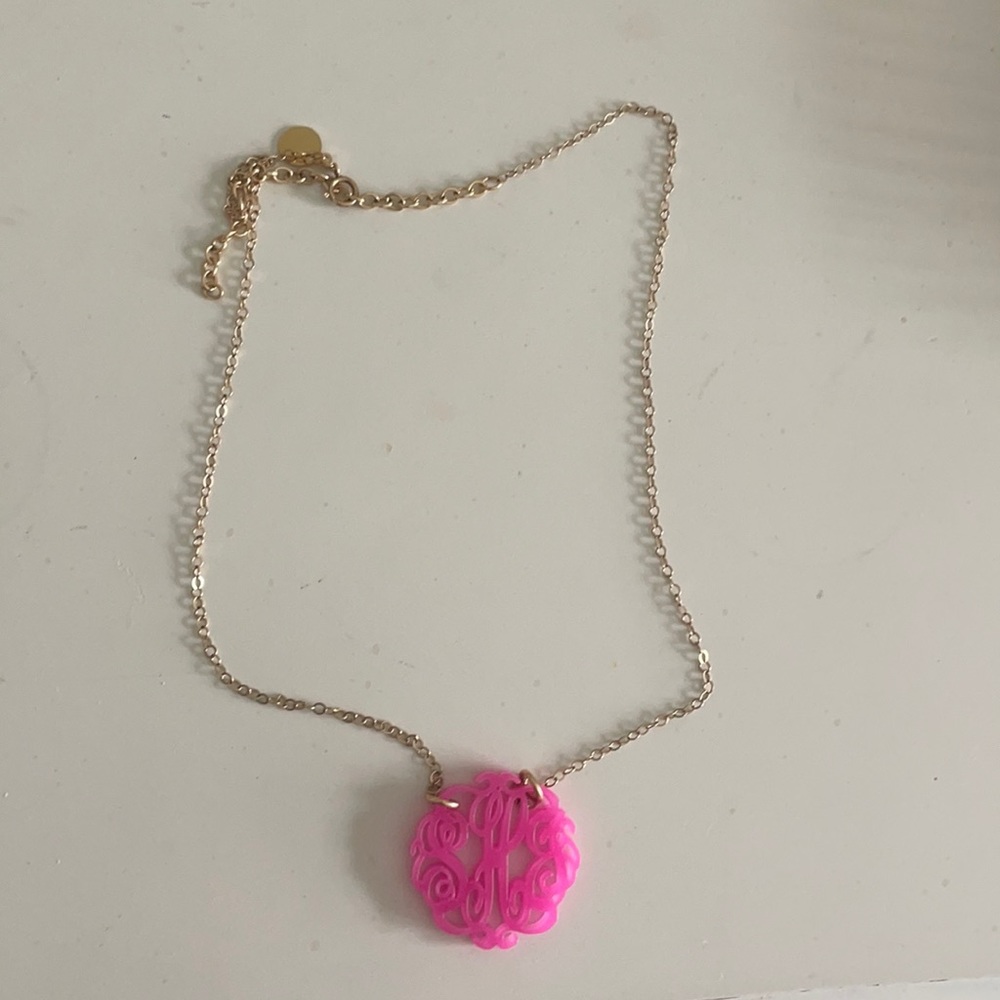 Moon and Lola initials necklace- SHJ